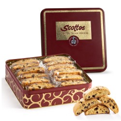 24 Chocolate chip Biscotti in a Tin Individually wrapped 